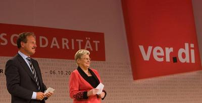 Frank Bsirske und Margrit Wendt
