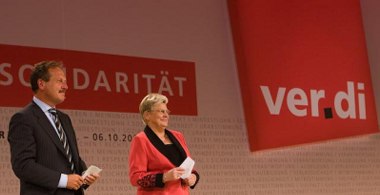 Frank Bsirske und Margrit Wendt